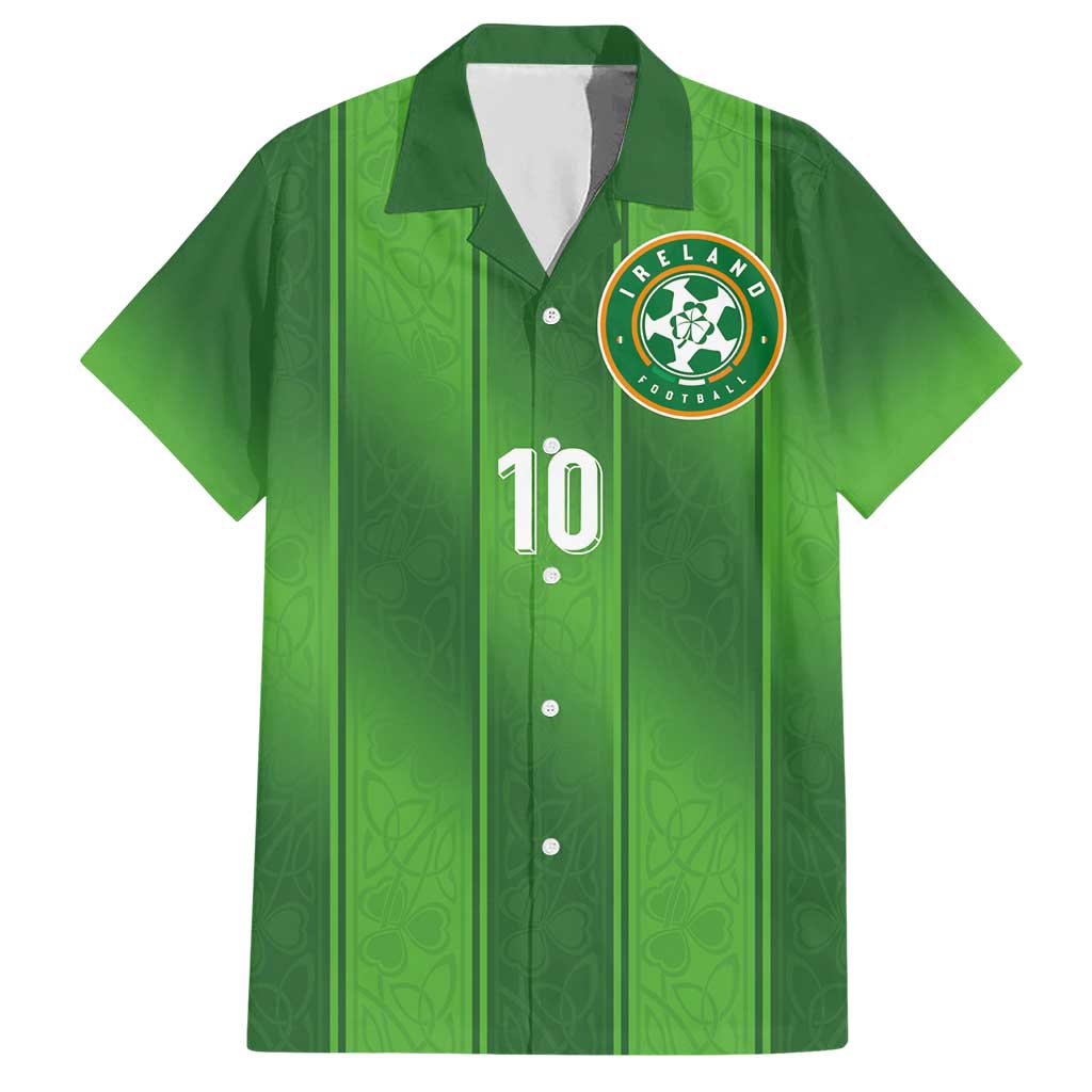 Custom Ireland National Football Hawaiian Shirt Celtics Knot Shamrocks Inspired Geometry - Wonder Print Shop
