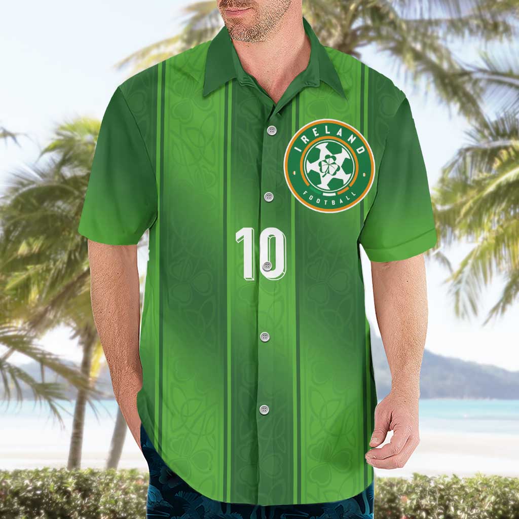 Custom Ireland National Football Hawaiian Shirt Celtics Knot Shamrocks Inspired Geometry - Wonder Print Shop