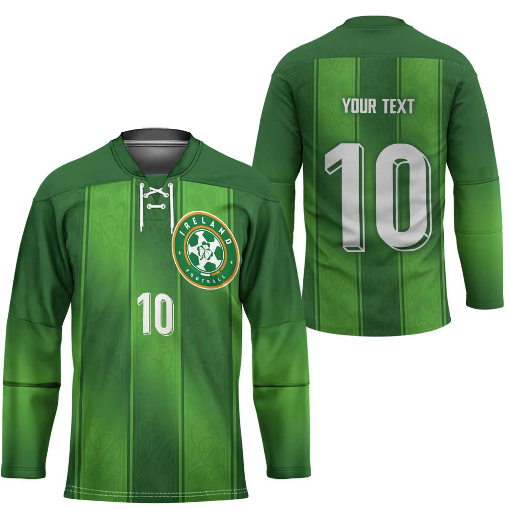 Custom Ireland National Football Hockey Jersey Celtics Knot Shamrocks Inspired Geometry - Wonder Print Shop