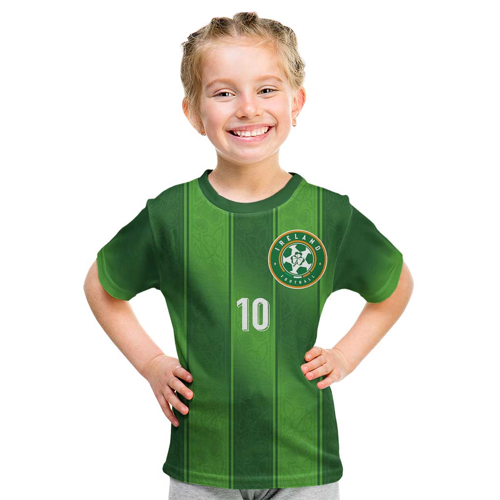 Custom Ireland National Football Kid T Shirt Celtics Knot Shamrocks Inspired Geometry - Wonder Print Shop
