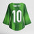 Custom Ireland National Football Kimono Sleeve Blouse Celtics Knot Shamrocks Inspired Geometry - Wonder Print Shop