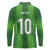 Custom Ireland National Football Long Sleeve Polo Shirt Celtics Knot Shamrocks Inspired Geometry - Wonder Print Shop
