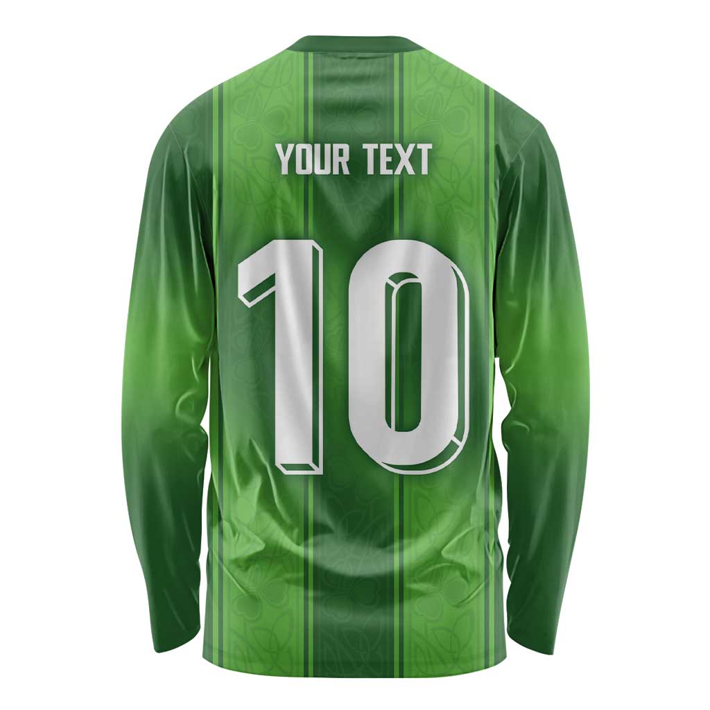 Custom Ireland National Football Long Sleeve Shirt Celtics Knot Shamrocks Inspired Geometry - Wonder Print Shop