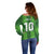 Custom Ireland National Football Off Shoulder Sweater Celtics Knot Shamrocks Inspired Geometry - Wonder Print Shop