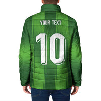 Custom Ireland National Football Padded Jacket Celtics Knot Shamrocks Inspired Geometry - Wonder Print Shop