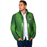 Custom Ireland National Football Padded Jacket Celtics Knot Shamrocks Inspired Geometry - Wonder Print Shop