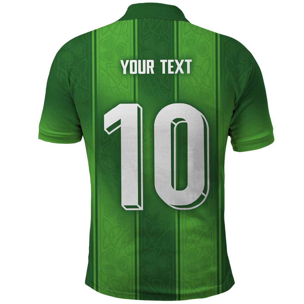 Custom Ireland National Football Polo Shirt Celtics Knot Shamrocks Inspired Geometry - Wonder Print Shop
