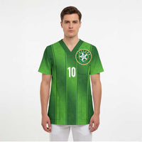 Custom Ireland National Football Scrub Top Celtics Knot Shamrocks Inspired Geometry - Wonder Print Shop
