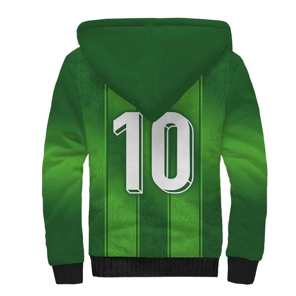 Custom Ireland National Football Sherpa Hoodie Celtics Knot Shamrocks Inspired Geometry - Wonder Print Shop