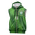 Custom Ireland National Football Sleeveless Zip Hoodie Celtics Knot Shamrocks Inspired Geometry - Wonder Print Shop