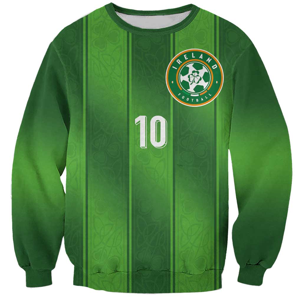 Custom Ireland National Football Sweatshirt Celtics Knot Shamrocks Inspired Geometry - Wonder Print Shop