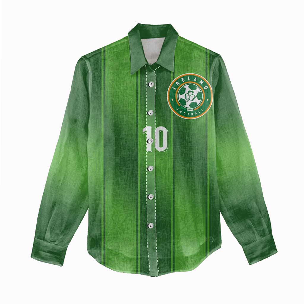 Custom Ireland National Football Women Casual Shirt Celtics Knot Shamrocks Inspired Geometry - Wonder Print Shop