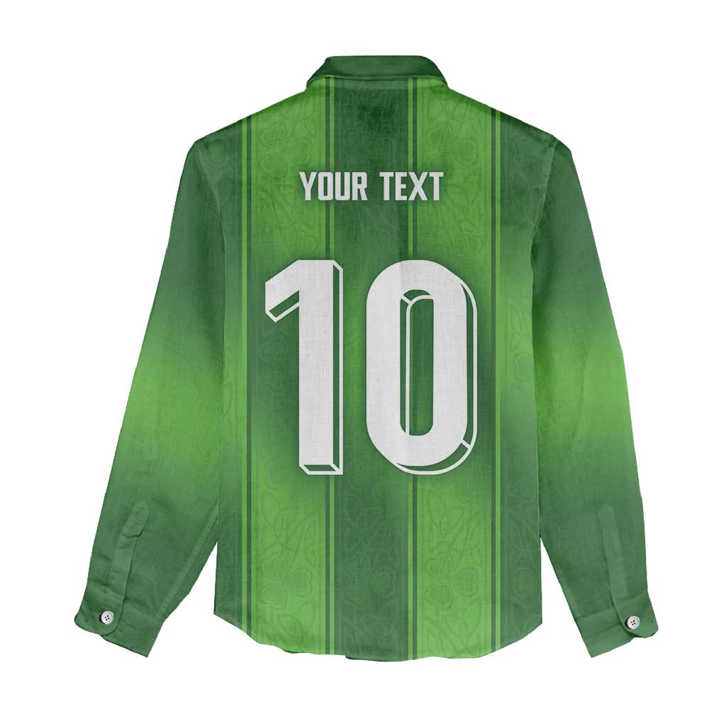 Custom Ireland National Football Women Casual Shirt Celtics Knot Shamrocks Inspired Geometry - Wonder Print Shop