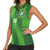 Custom Ireland National Football Women Sleeveless Polo Shirt Celtics Knot Shamrocks Inspired Geometry - Wonder Print Shop