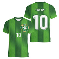 Custom Ireland National Football Women V-Neck T-Shirt Celtics Knot Shamrocks Inspired Geometry - Wonder Print Shop