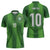 Custom Ireland National Football Zipper Polo Shirt Celtics Knot Shamrocks Inspired Geometry - Wonder Print Shop