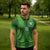 Custom Ireland National Football Zipper Polo Shirt Celtics Knot Shamrocks Inspired Geometry - Wonder Print Shop