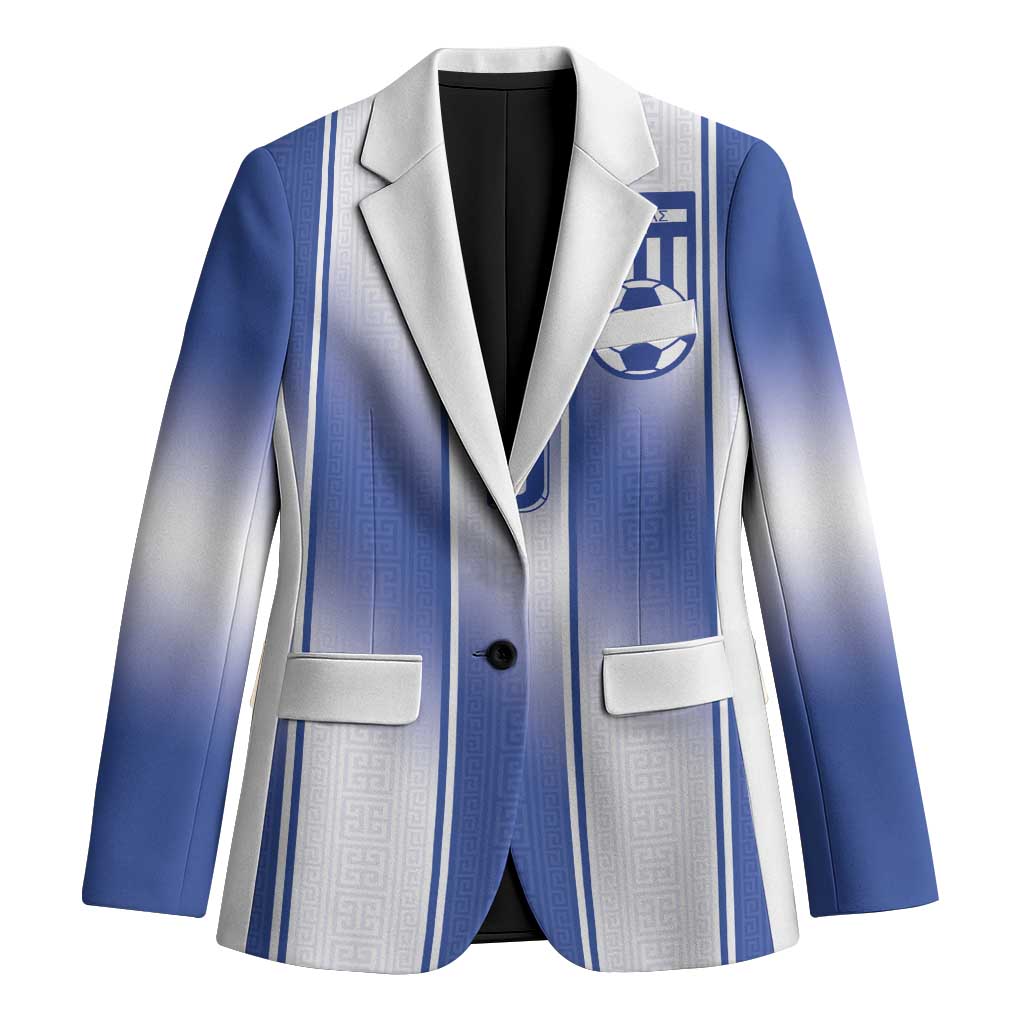 Custom Greece National Football Blazer Greek Key Inspired Geometry - Wonder Print Shop