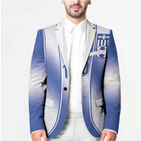 Custom Greece National Football Blazer Greek Key Inspired Geometry - Wonder Print Shop