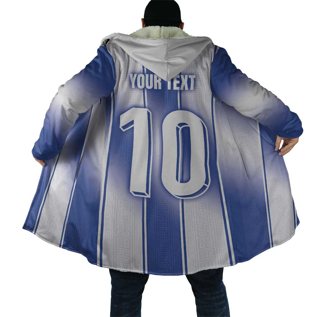 Custom Greece National Football Cloak Greek Key Inspired Geometry - Wonder Print Shop