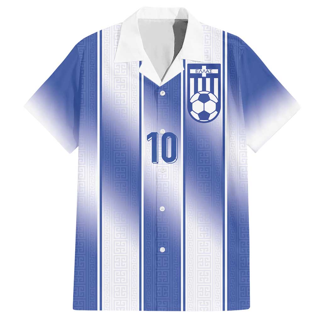 Custom Greece National Football Hawaiian Shirt Greek Key Inspired Geometry - Wonder Print Shop