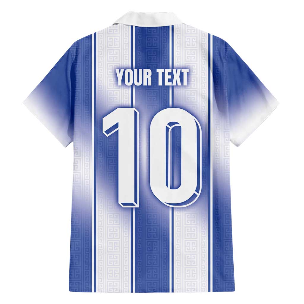Custom Greece National Football Hawaiian Shirt Greek Key Inspired Geometry - Wonder Print Shop