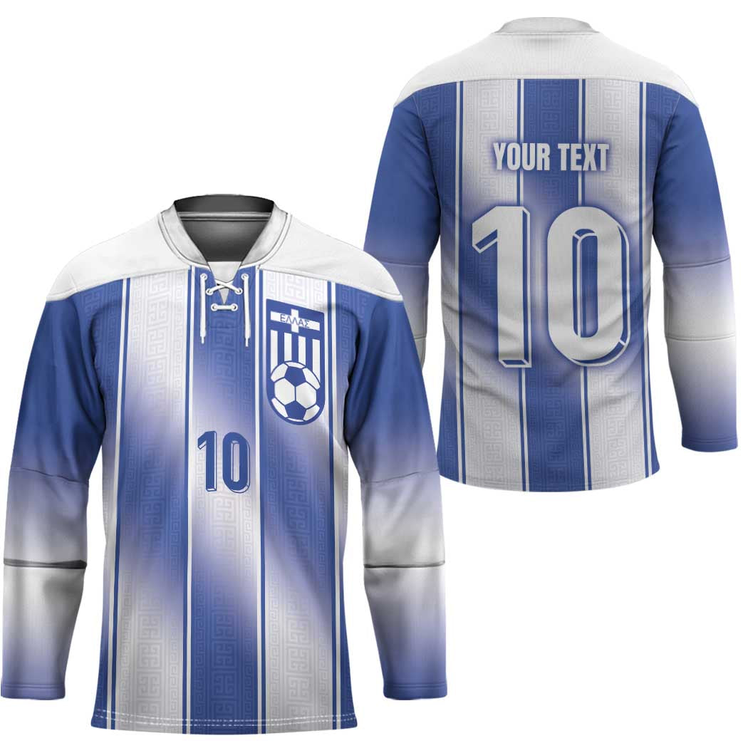 Custom Greece National Football Hockey Jersey Greek Key Inspired Geometry - Wonder Print Shop