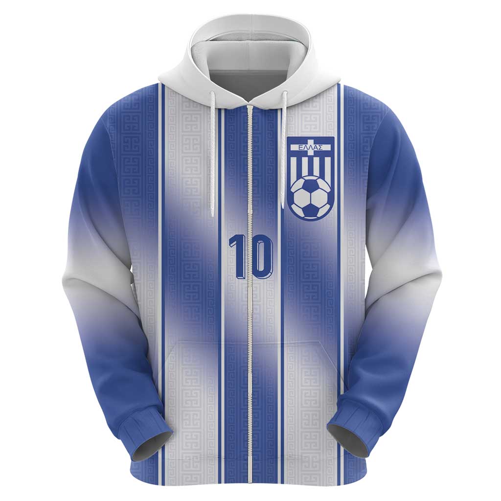 Custom Greece National Football Hoodie Greek Key Inspired Geometry - Wonder Print Shop