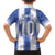Custom Greece National Football Kid Hawaiian Shirt Greek Key Inspired Geometry - Wonder Print Shop
