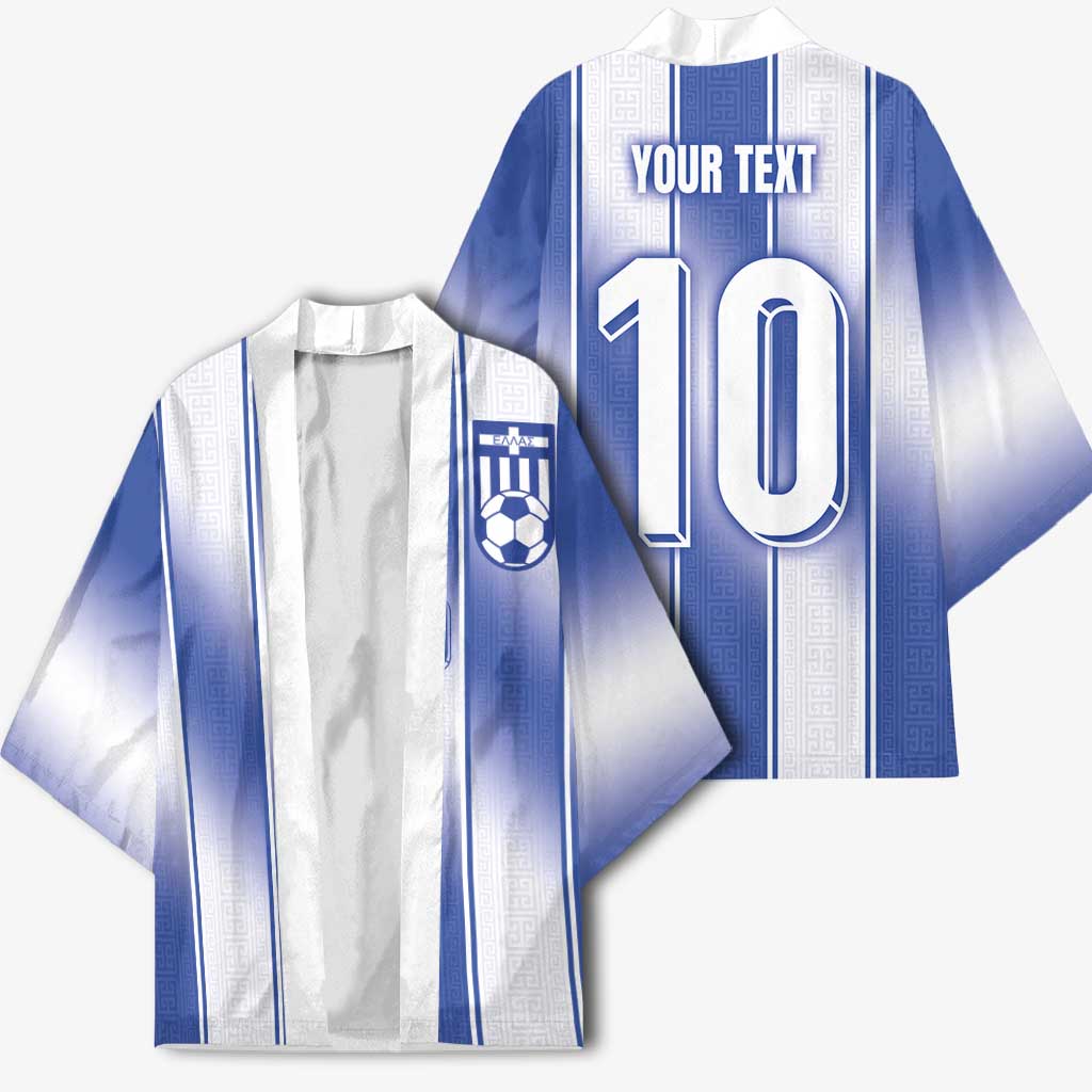 Custom Greece National Football Kimono Greek Key Inspired Geometry - Wonder Print Shop