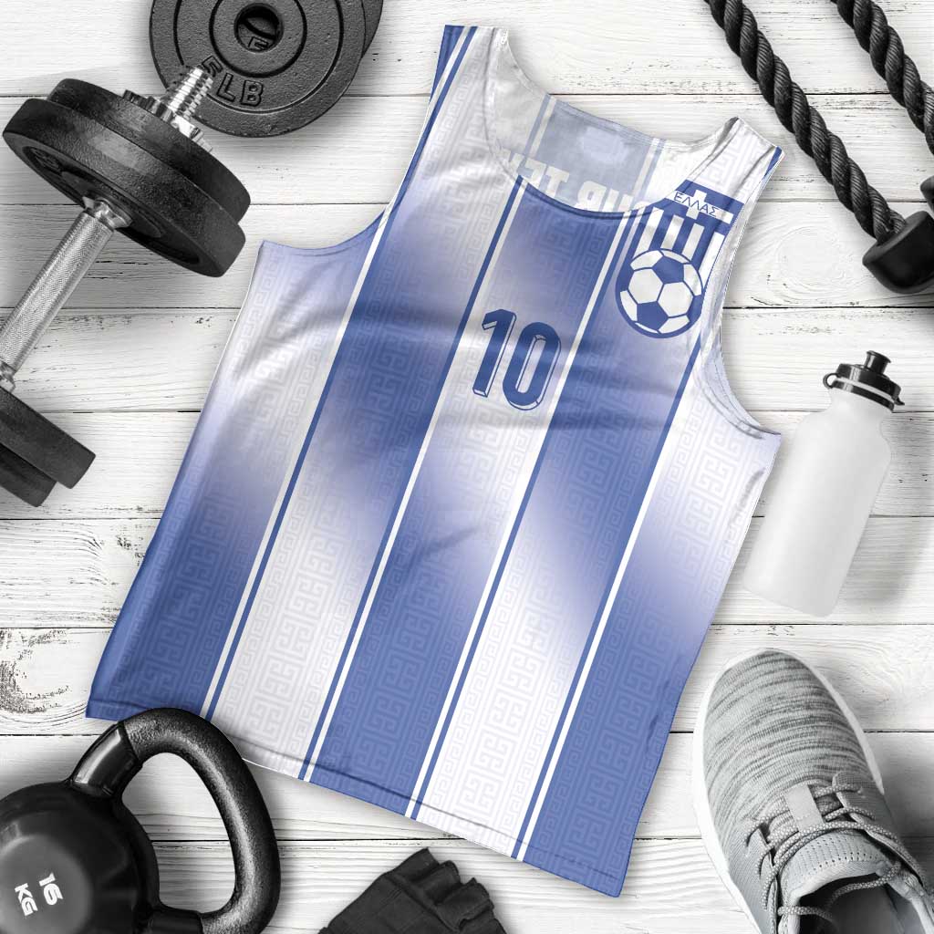 Custom Greece National Football Men Tank Top Greek Key Inspired Geometry - Wonder Print Shop