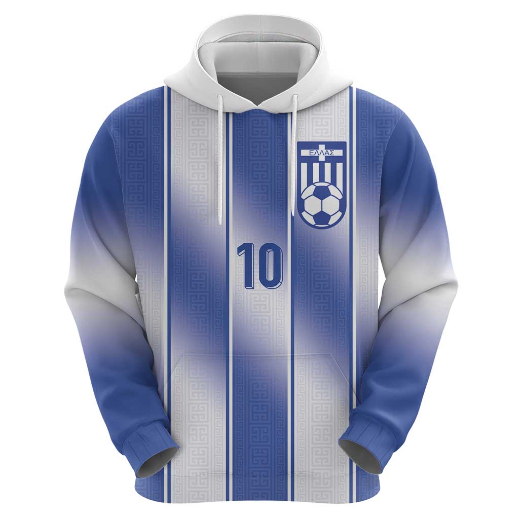 Custom Greece National Football Zip Hoodie Greek Key Inspired Geometry - Wonder Print Shop