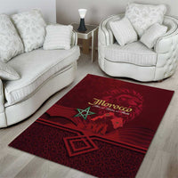 Happy Morocco Proclamation Day Area Rug Barbary Lion's Roar - Fight for Peace and Freedom - Wonder Print Shop