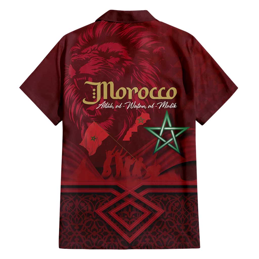 Happy Morocco Proclamation Day Family Matching Puletasi and Hawaiian Shirt Barbary Lion's Roar - Fight for Peace and Freedom - Wonder Print Shop