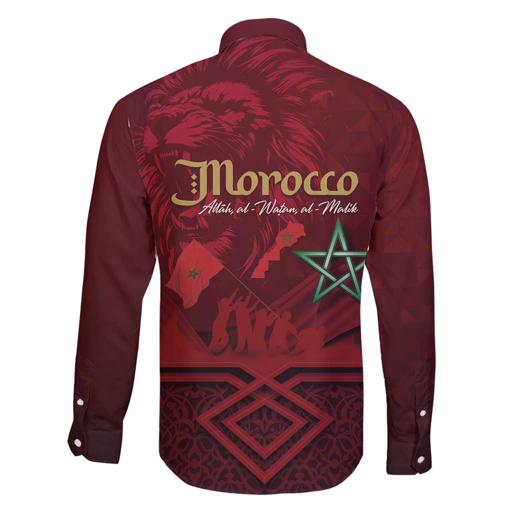 Happy Morocco Proclamation Day Family Matching Puletasi and Hawaiian Shirt Barbary Lion's Roar - Fight for Peace and Freedom - Wonder Print Shop