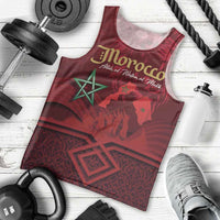 Happy Morocco Proclamation Day Men Tank Top Barbary Lion's Roar - Fight for Peace and Freedom - Wonder Print Shop
