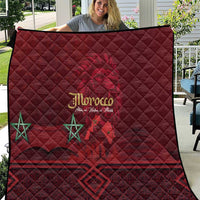 Happy Morocco Proclamation Day Quilt Barbary Lion's Roar - Fight for Peace and Freedom - Wonder Print Shop