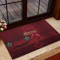 Happy Morocco Proclamation Day Rubber Doormat Barbary Lion's Roar - Fight for Peace and Freedom - Wonder Print Shop