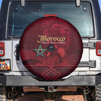 Happy Morocco Proclamation Day Spare Tire Cover Barbary Lion's Roar - Fight for Peace and Freedom - Wonder Print Shop