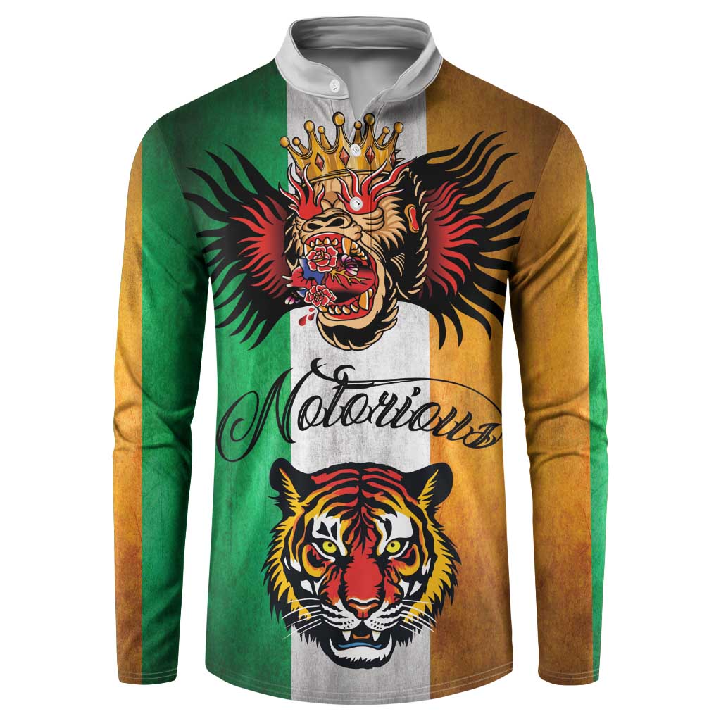 The Ireland - Notorious Button Sweatshirt Old School Tattoos Grunge Style