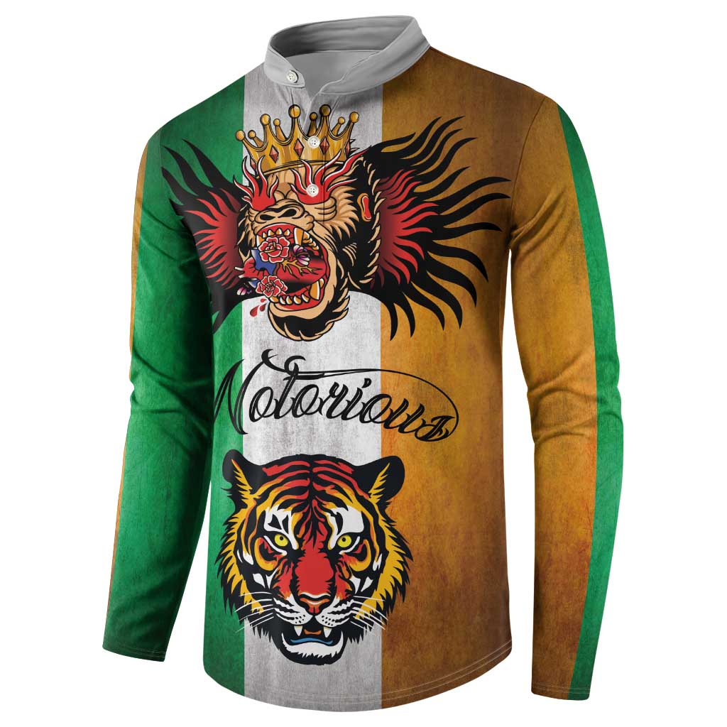 The Ireland - Notorious Button Sweatshirt Old School Tattoos Grunge Style