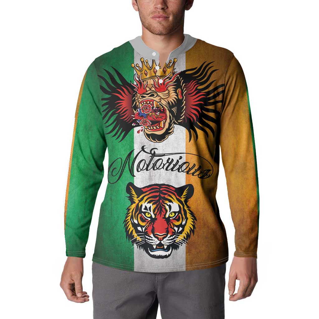 The Ireland - Notorious Button Sweatshirt Old School Tattoos Grunge Style