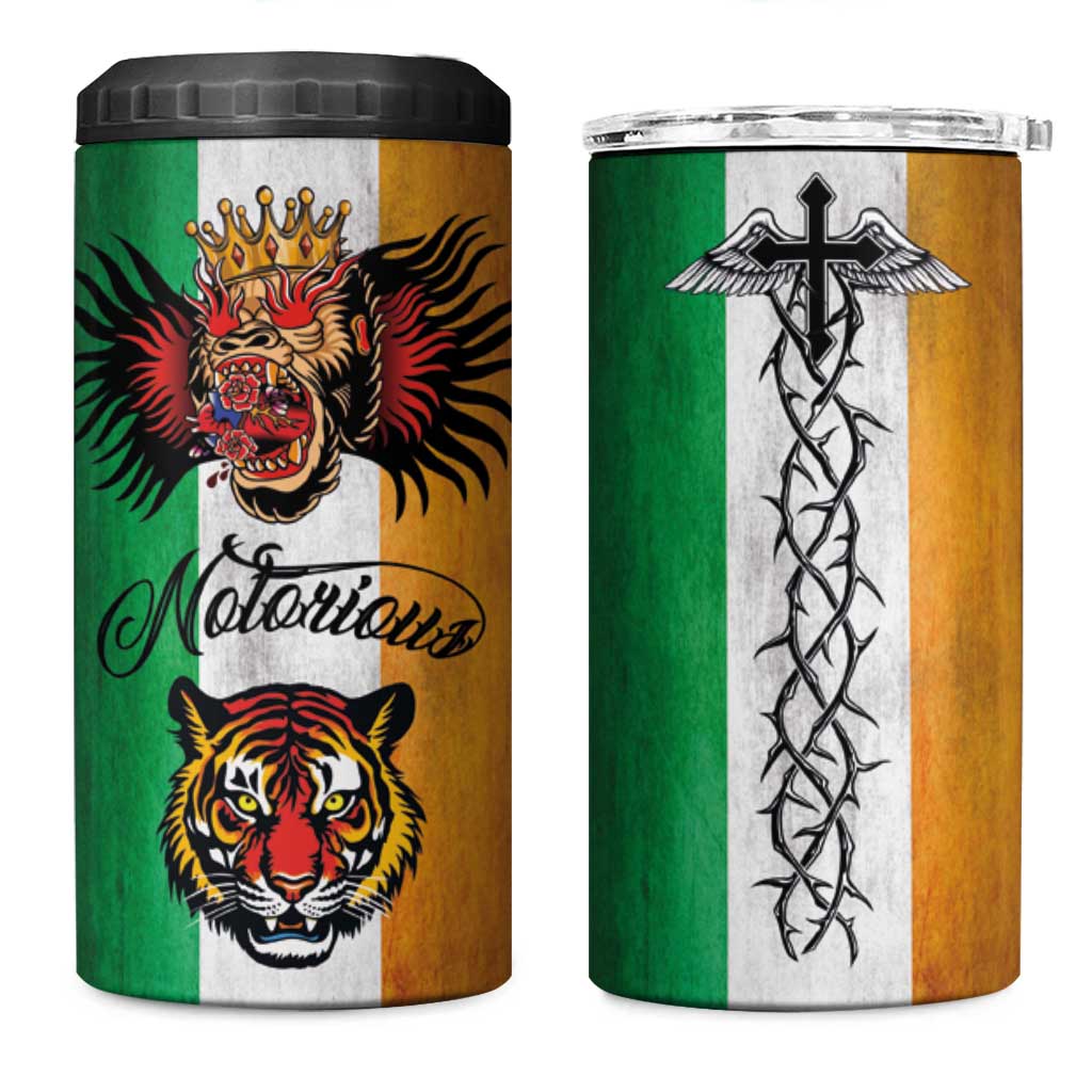 The Ireland - Notorious 4 in 1 Can Cooler Tumbler Old School Tattoos Grunge Style