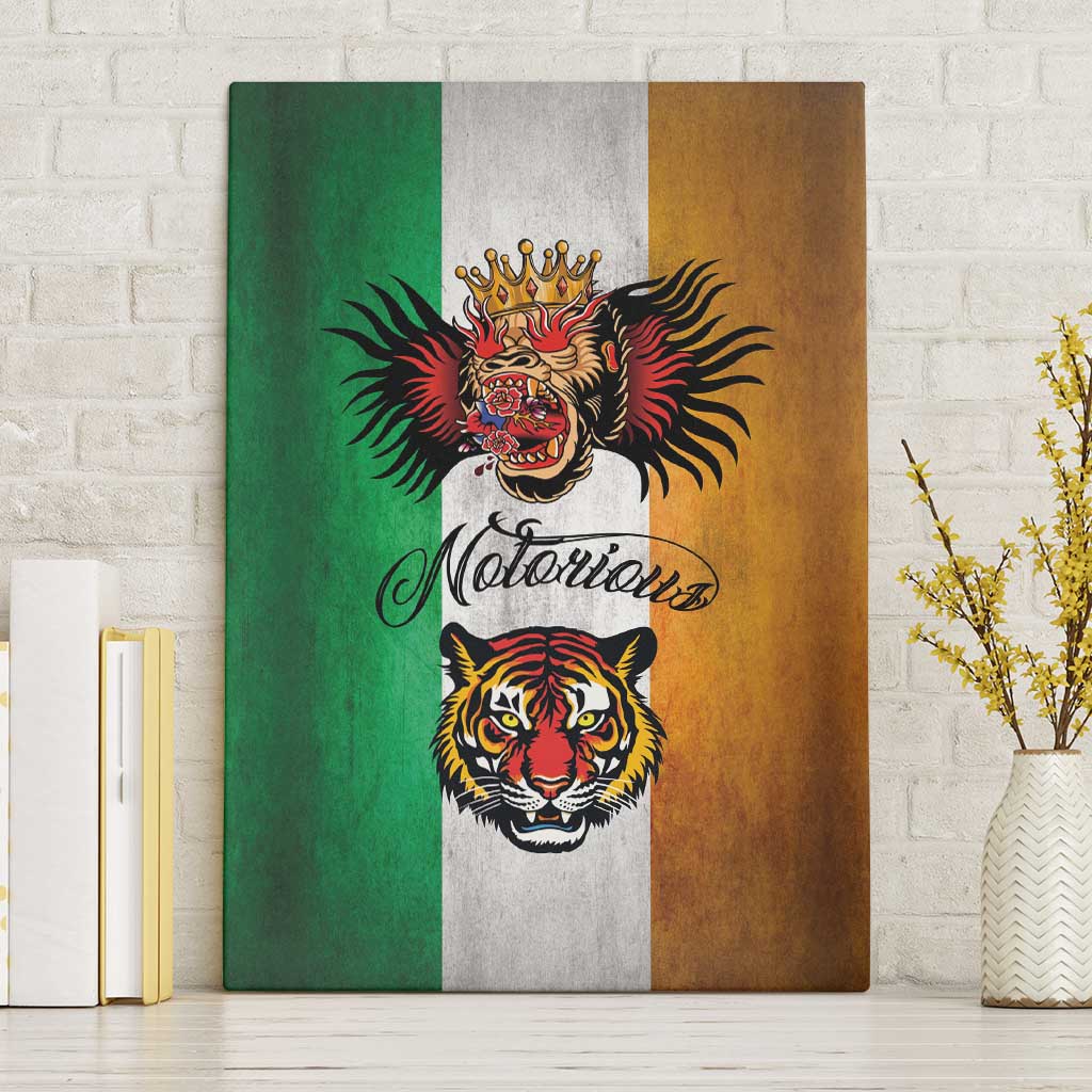 The Ireland - Notorious Canvas Wall Art Old School Tattoos Grunge Style