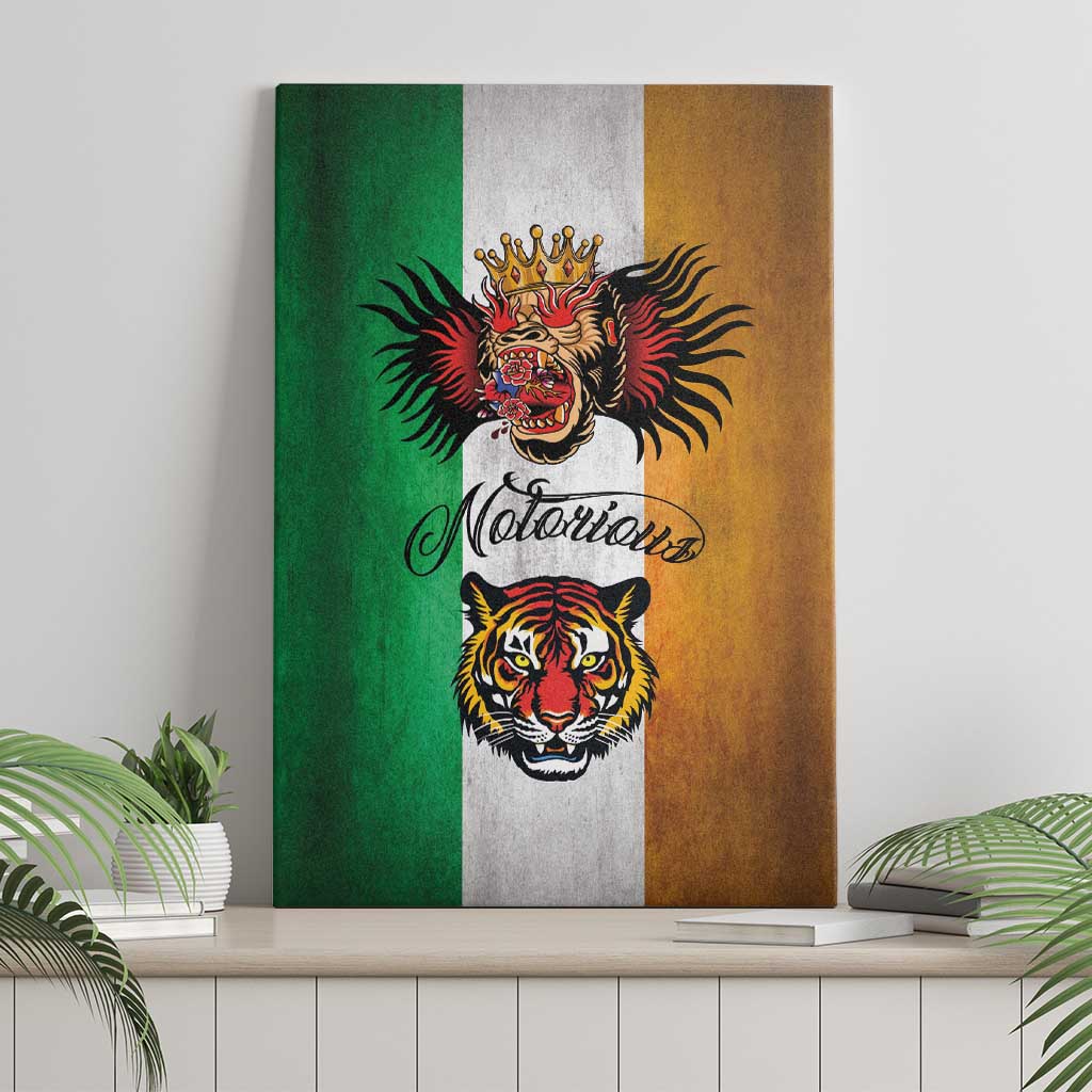 The Ireland - Notorious Canvas Wall Art Old School Tattoos Grunge Style