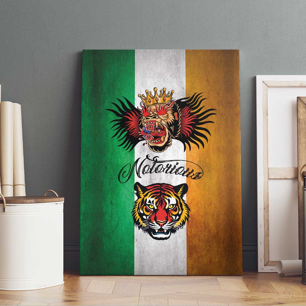 The Ireland - Notorious Canvas Wall Art Old School Tattoos Grunge Style