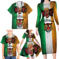 The Ireland - Notorious Family Matching Long Sleeve Bodycon Dress and Hawaiian Shirt Old School Tattoos Grunge Style