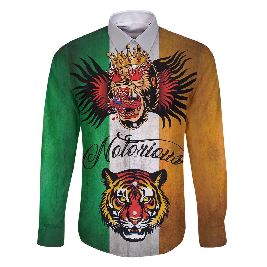 The Ireland - Notorious Family Matching Long Sleeve Bodycon Dress and Hawaiian Shirt Old School Tattoos Grunge Style