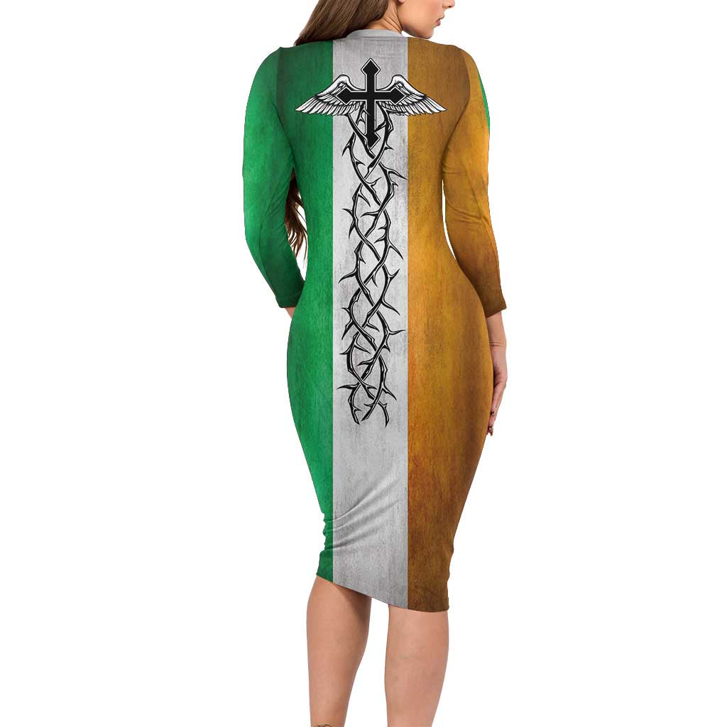 The Ireland - Notorious Family Matching Long Sleeve Bodycon Dress and Hawaiian Shirt Old School Tattoos Grunge Style