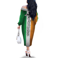 The Ireland - Notorious Family Matching Off The Shoulder Long Sleeve Dress and Hawaiian Shirt Old School Tattoos Grunge Style